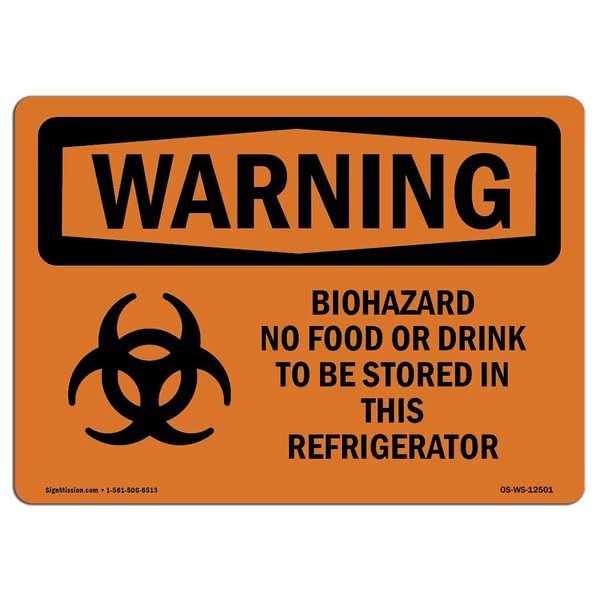 Safety Sign, OSHA WARNING, 10